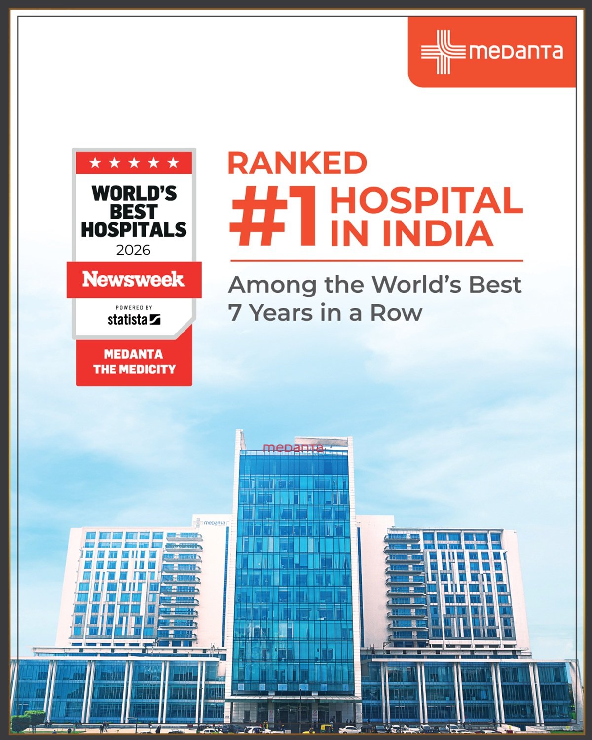Medanta ranked India’s No. 1 Hospital in Newsweek 2026, strengthens ...